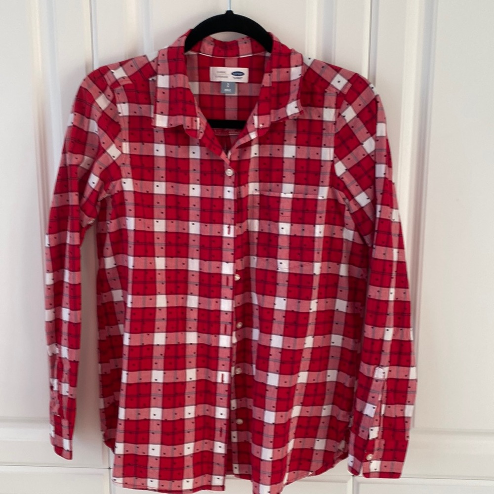 Old navy Western  “the classic shirt” blue plaid button up